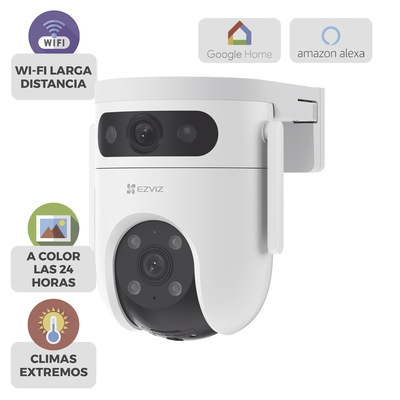 [CS-H9C/6MP] Cámara PT Doble Lente / 6 Megapixel (3MP+3MP) / IA Detección Humana y Vehiculo / Vision Nocturna a Color / Vista Simultánea de camara PT y Cámara Fija / Proteccion IP65 / Audio Bidireccional