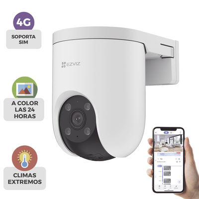 [CS-H8C/3MP/4G] Cámara PT / 3 Megapixel / Lente 4 mm / Visión Nocturna a Color / 4G Multicarrier / Giro 360° / Audio de Dos Vías / Preset / Seguimiento inteligente / Detección Humana