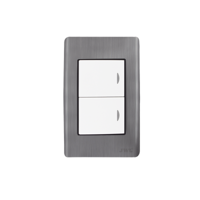 [JTL-E7505] Apagador Doble de 10 A/ 127 V CA ~ 60 Hz /  Placa de Acero.