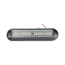 Luz Auxiliar, Ultra Brillante, IP67, 18 LEDs, Tricolor, Color Rojo/Claro/Azul, con mica transparente y bisel negro