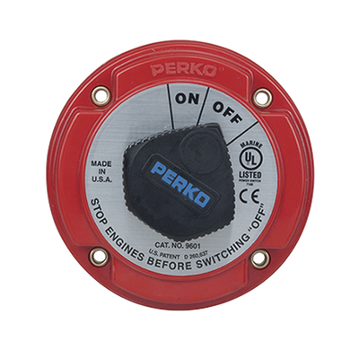 [9601DP] Switch Selector de Batería On / Off de Servicio Mediano, para Sistemas Eléctricos Marinos