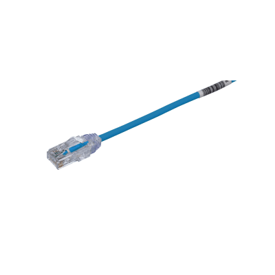 [UTP28SP30MBU] Cable de Parcheo TX6, UTP Cat6, Diámetro Reducido (28AWG), Color Azul, 30 Metros (98.43 Pies)