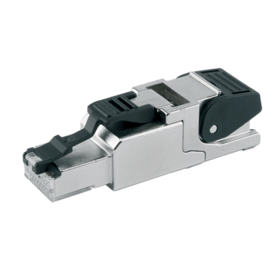 [750-977/000-011] Conector Ethernet RJ-45 / Cat. 6A / Axial / Código T568A / AWG 22 / 10 Gbps / IP20 / -40°C a +85°C