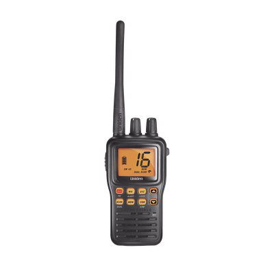 [MHS75] Radio Marino Portátil VHF, flotante y sumergible, Rx: 156.050-163.275MHz Tx: 156.025-157.425MHz, cumple con los canales marinos Internacionales, de EUA y Canadá