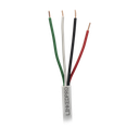 Cable de 305 Metros (1000 Pies): 4 x 18 AWG, Color Blanco, CM, Para Sistemas de Seguridad y Alarmas