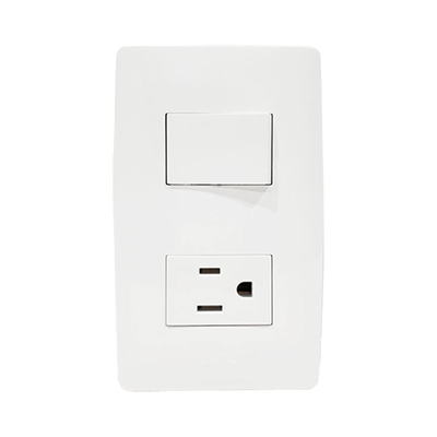 [JTL-B72-47] Apagador Escalera y Contacto de 127 V~60 Hz 10/15 A.