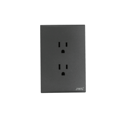 [JTL-G7724] Placa con 2 Toma  Corriente Duplex 2P Y T 10 - 15 A 127 V 60 Hz