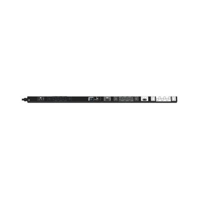[P24D01G] PDU Monitoreable (MI) para Distribución de Energía, Enchufe de Entrada NEMA L21-30P, Con 18 Salidas C13 y 6 C19, de Instalación Vertical, 208 Vca, 30 Amp