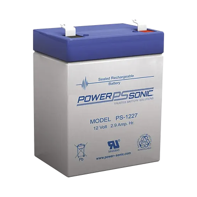 [PS1227] Batería 12V, 2.9AH, Para Respaldo, Tecnologías AGM/VRLA, 5 Años Vida Útil, Terminales F1, Reconocida UL
