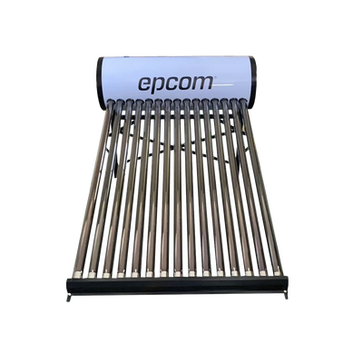[STELPWH150] Bóiler Solar de 150L, Baja Presión con 15 Tubos de Vacío de Mayor Resistencia y Termotanque Inoxidable de Grado Alimenticio 150 L Resistentes a Granizo de Hasta 25 mm/ l, Incluye Anodo de Magnesio