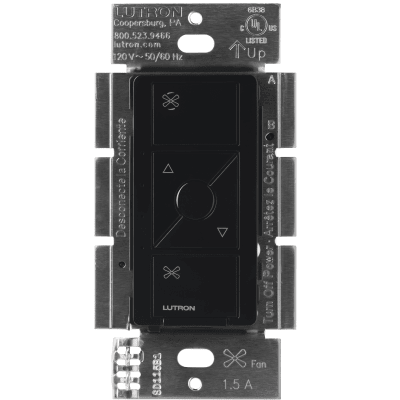 [PDFSQNBL] (Caseta Wireless) Control de velocidad inalámbrico para ventilador de techo, un solo polo.