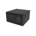 Gabinete de Pared con Puerta de Cristal Templado, 635 mm de Profundidad, 6U Rack de 19 in, Acero Reforzado