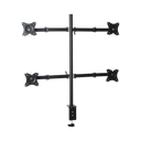 Montaje de Escritorio articulado para 4 monitores de 13 a 27" /  Soporta hasta 15 kg / Vesa 75 x 75 / 100 x 100 / Acero