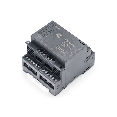 Expansión Digital Arduino Opta® / 16 Entradas Programables / 8 Relés / Electromecánicos 6A 250VAC o Estado Sólido 3A 24VDC / IP20 / Hasta 5 Módulos en Cadena / Compatible Arduino IDE y PLC IDE