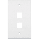 Placa de Pared (Face Plate) / 2 Puertos / Color Blanco / Caja con 20 Piezas / ABS