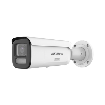 [DS-2CD2687G3T-LIZSY] [Dual Light + ColorVu 3.0 + HikAI] Bala IP 8 Megapixel / Lente Mot. 2.8 a 12 mm / 60 mts IR + Luz Blanca / Exterior IP67 / WDR 130 dB / ACUSENSE 3.0 / Metal / NEMA 4X / ACUSEEK
