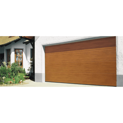 [SECGAR107-W] Sección para puerta de Garage / Linea Central / Imitacion MADERA / Golden Oak / Para GARAGE107 / Estilo Americana.