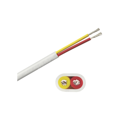 [B7W16T-20-100] Rollo de cable plano grado marino calibre 16, de 2 conductores (rojo y amarillo) de 100 pies (30.48 m).
