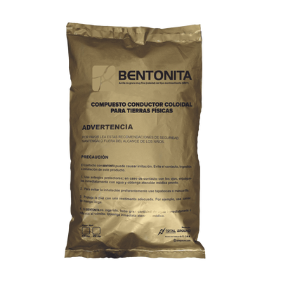 [TG-BENTONITA] Bentonita, Compuesto Conductor Coloidal para Tierras Físicas, Saco con 20 Kgr.