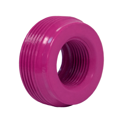 [RBA-3832-UR] Reducción Bushing Aluminio de 1 1/2" a 1 1/4" / Con Recubrimiento de Uretano Purpura.
