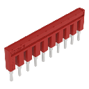 Puente Eléctrico / 10 Polos / Aislado Rojo / 25A 800V / Aplicaciones Ferroviarias / Certificado DIN EN 50155 / Material Rodante