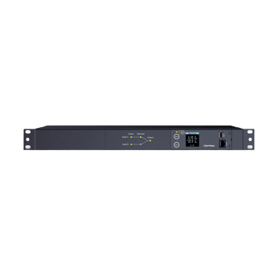 [PDU24001] PDU ATS (Fuente Redundante Auto-transferible) Medible, Para Distribución de Energía, 2 Entradas 120 Vca NEMA5-15P, Con 10 Salidas NEMA 5-15R, Horizontal 19in, 1UR