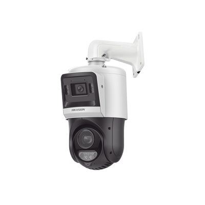 [DS-2SE4C415MWG-E/14(F0)] [TandemVu] Domo PTZ IP 4 Megapixel + Cámara Fija 4 Megapixel / 15X Zoom / 100 mts IR + 30 mts Luz Blanca / IP67 / ACUSENSE / PoE+ / 2 Micrófonos Integrados y Bocina / Alerta Audible y Luz Estroboscopica / Alarmas I/O / DARKFIGHTER / Micro SD