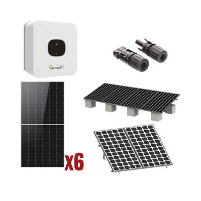[MIC3300KIT1] Kit Solar Interconexion  / 3kW  220Vca / Inversor GROWATT/ Montaje Incluido