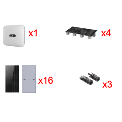 [SUN200010KLKIT] Kit Solar Interconexion  / 10kW  220Vca / Inversor HUAWEI / Montaje Incluido