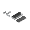 Kit para instalar en rack switches USW-PRO-MAX-16-POE o USW-PRO-MAX-16, 1UR, con base para fuente de alimentación y cable