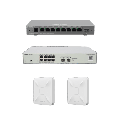 [RG-KIT-OH-200] Solución Completa de Red para hasta 200 Clientes y hasta 4 servicios de Internet., Ideal para Iniciar un Proyecto de Hotelería u Oficina