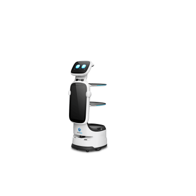 [T11LS] Robot de Servicio Dinerbot T11 / Navegación en Pasillos 49 cm (19.3 in) / 5 Sensores Visión Estereoscópica / VSLAM / IA Recogida Autónoma / Pantalla 18.5" / Chasis 6 Ruedas