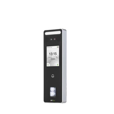 Terminal Biométrica Facial / 500 Rostros 3,000 Huellas / Pantalla 2.4" / IP65 / ADMS / ZKBio Zlink