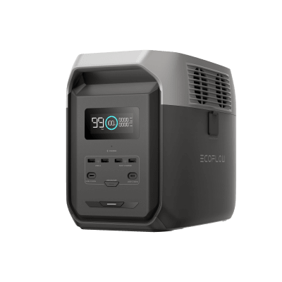 [EFD31500] Estación de Energía Portátil Delta 3 1536Wh Litio LFP / 6 AC 1800 W (Max. 3600W) / 2 USB-C 100W / Capacidad para Aumentar Respaldo / Cargador de Coche 10A a 12.6V / Conectividad WiFi y Bluetooth (App) / Carga Solar 500W Max.
