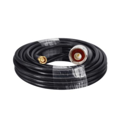 Cable Coaxial 15 Metros / Baja Pérdida / Diámetro 5 mm / Impedancia 50 Ω / Apantallamiento >90dB / Operación 5-3000 MHz / Conectores N y SMA Macho / Compatible NX9775 NX9776 NX9783