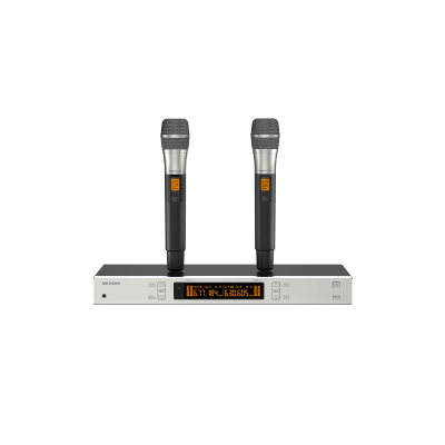 [DS-QAPMKHC2-2U] Sistema de Micrófono Inalámbrico UHF / 2 Canales / Micrófono de Mano / Frecuencia 821-942 MHz / Distancia 100 m / Salida Balanceada y No Balanceada / Sincronización Infrarroja / Recepción True Diversity