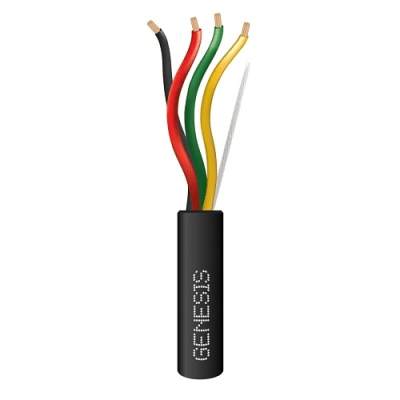 Carrete de Cable de 305 Metros (1000 Pies) / 4 x 16 AWG / Cable Direct Burial / Color Negro / Para Uso en Intemperie / Uso en Aplicaciones en Sistemas de Detección de Incendio y Sistemas de Evacuación