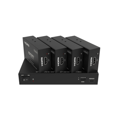 [EPC-SPB14E70] Splitter Extensor 1x4 | 4K@60Hz a 60m | 4K@30Hz a 70m | Cable Cat6 | EDID | HDCP 2.2 | Salida Loop
