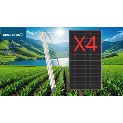 [KIT-11SQF2-610W-B] Kit De Bombeo Solar/ Bomba 1.4Kw / 4 Módulos Solares 610w