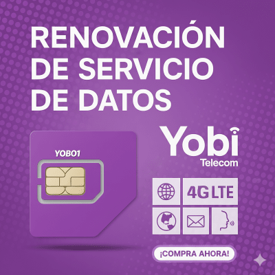 [RENO3GBYOBI] Renovación de plan anual de servicio de 3.5GB para SIM Yobi (No incluye SIM)