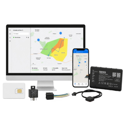 [FMC920KIT3] Kit Rastreador Vehicular 4G LTE CAT 1 y 2G/Bluetooth/Anualidad de SIM600MB1Y /Anualidad de EPCOMGPSCODE/ Relevador/boton SOS