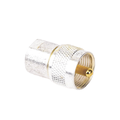 [PT-4000-001] Adaptador UNIDAPT Hembra a UHF Macho (PL-259). Plata / Oro / Teflón.