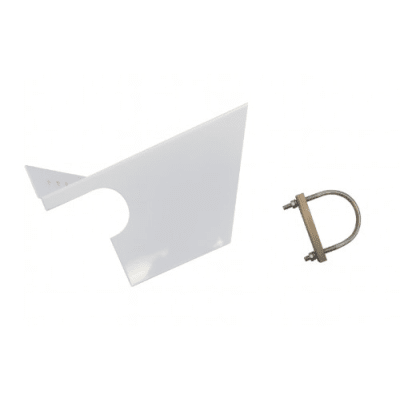 [94000-A-1006] Parasol De Acero Inoxidable Pintado De Blanco Para Detectores Serie XNX, Optima Plus, MPD, Sensepoint PPM, EC De Gases Tóxicos y Oxígeno