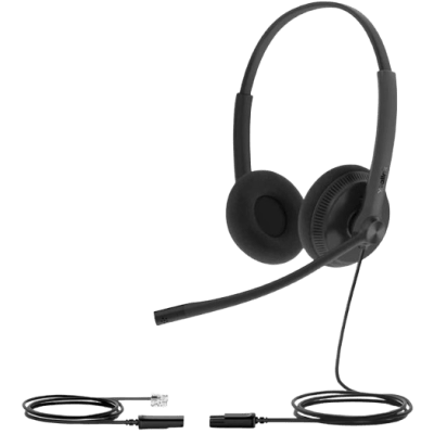 [YHS34-LITE-DUAL] Diadema Alámbrica YHS34 Dual de Yealink QD a RJ9 con Almohadillas de Esponja