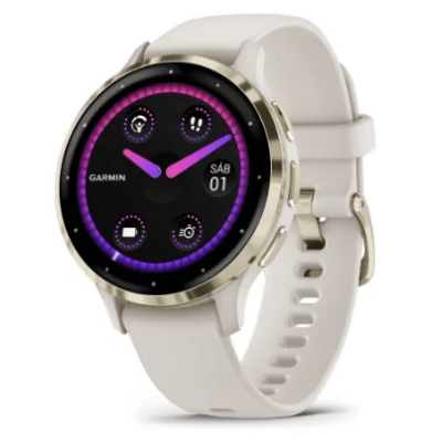 [10-02785-04] Smartwatch Garmin Venu 3S / Pantalla AMOLED 1.2″ (390 x 390) / Batería Hasta 10 Días / GPS + GLONASS + Galileo / Monitor de Frecuencia Cardíaca / Resistencia al Agua 5 ATM / Garmin Pay / Almacenamiento de Música / Compati