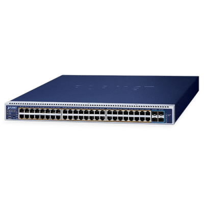 [GS-6322-48UP4X ] Switch Administrable Capa 3 / 48 Puertos 10/100/1000T 802.3bt PoE++ / 4 Puertos 10G SFP+ / Dos Ranuras Para Fuente de Alimentación Modular / 3200W PoE Budget / Compatibilidad IPv4/IPv6 / VLAN / QoS / ERPS