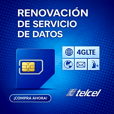 [RSIM6GBTELCEL] Renovación de plan anual de servicio de 6GB para SIM TELCEL