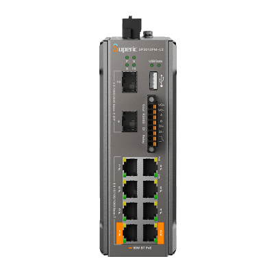 [SP3010FML2(V3)] Switch de Red SP3010FM-L2 (V3) / 8 Puertos 10/100/1000Mbps PoE / 2 Puertos SFP 1000M/2.5Gbps / 240W PoE Budget / 26Gbps Capacidad de Conmutación / 19.3Mpps Tasa de Reenvío / DIN-Rail, Pared, Escritorio / -40℃~75℃ / CE, FCC, RoHS, UKCA, R