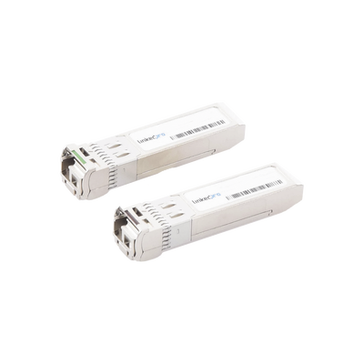 Transceptores Ópticos Bidireccionales SFP+ (Mini-Gbic) / Monomodo 1270 & 1330 nm / 10 Gbps / 10GBASE-BX / Conector LC/UPC Simplex / DDM / Hasta 3 km / 2 Piezas