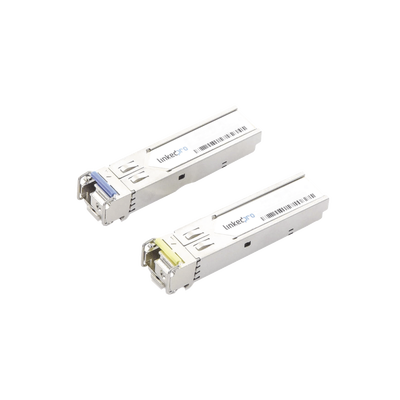 [LP-IND-SFP-BD-10G-40] Transceptores Ópticos Industriales Bidireccionales SFP+ (Mini-Gbic) / Monomodo 1270 & 1330 nm / 10 Gbps / 10GBASE / Conector LC/UPC Simplex / DDM / Hasta 40 km / 2 Piezas